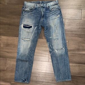 Denim & Supply Ralph Lauren Blue Distressed Boyfriend Jeans